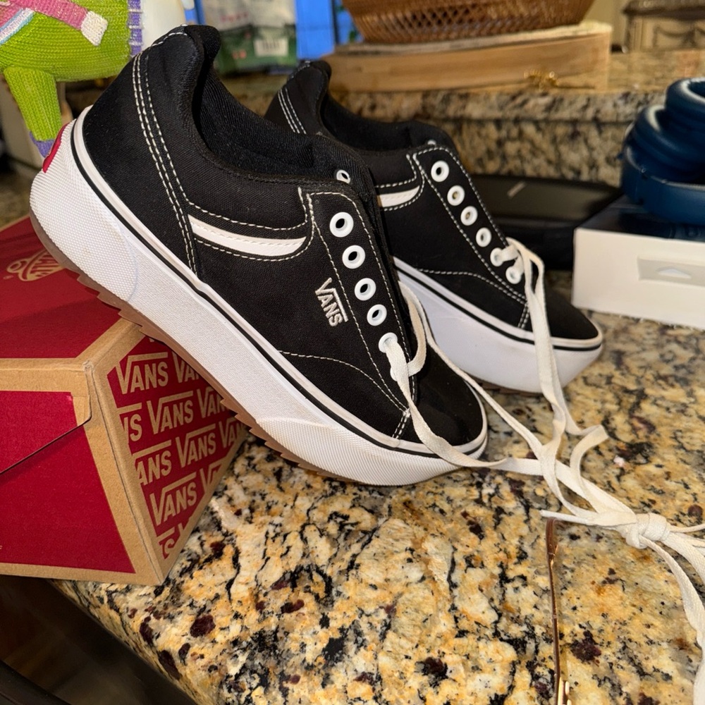 Vans Classic Black and White Low-Tops